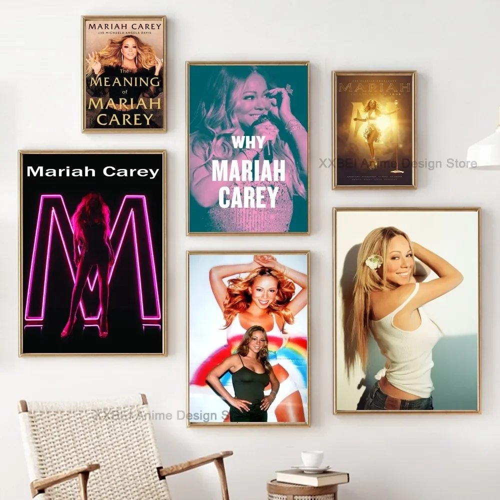 1pc Singer Mariah Carey Poster Decorative Painting Bedroom Bedside Wall Sticker Living Room Cafe Entrance Modern Art Decoration