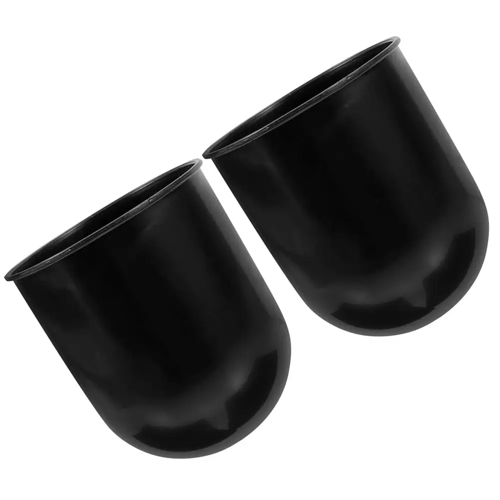 2Pcs Wc Pinsel Halter Schwarz Kunststoff Tasse Container Lagerung Rack Wäscher Haushalt Bad Zubehör