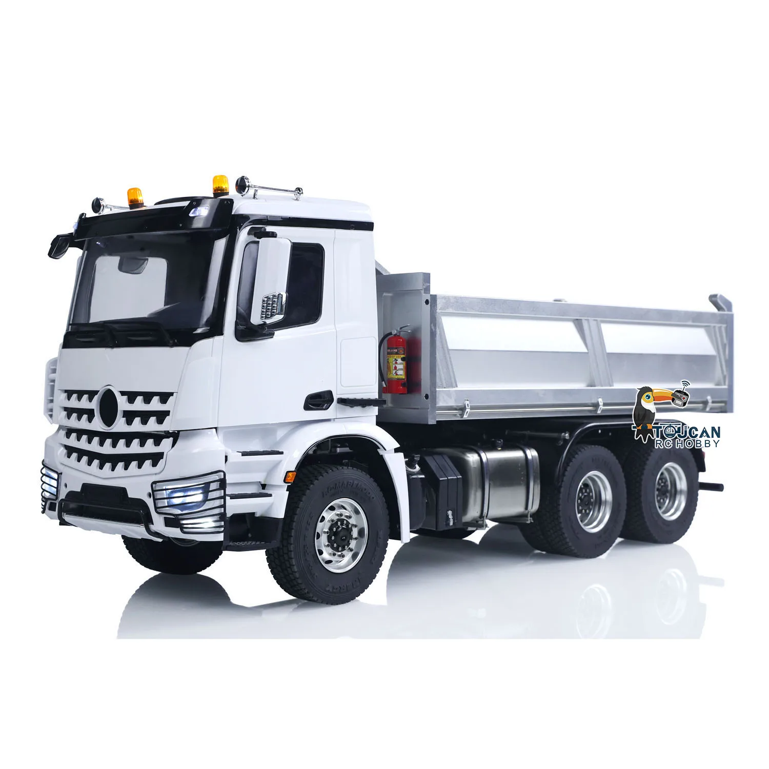 

2025 Type Toys 1/14 6x6 RTR Metal Chassis Hydraulic RC Dumper Truck Sound Light DIY Cabin TOUCAN Radio Control Car Model Vehicle