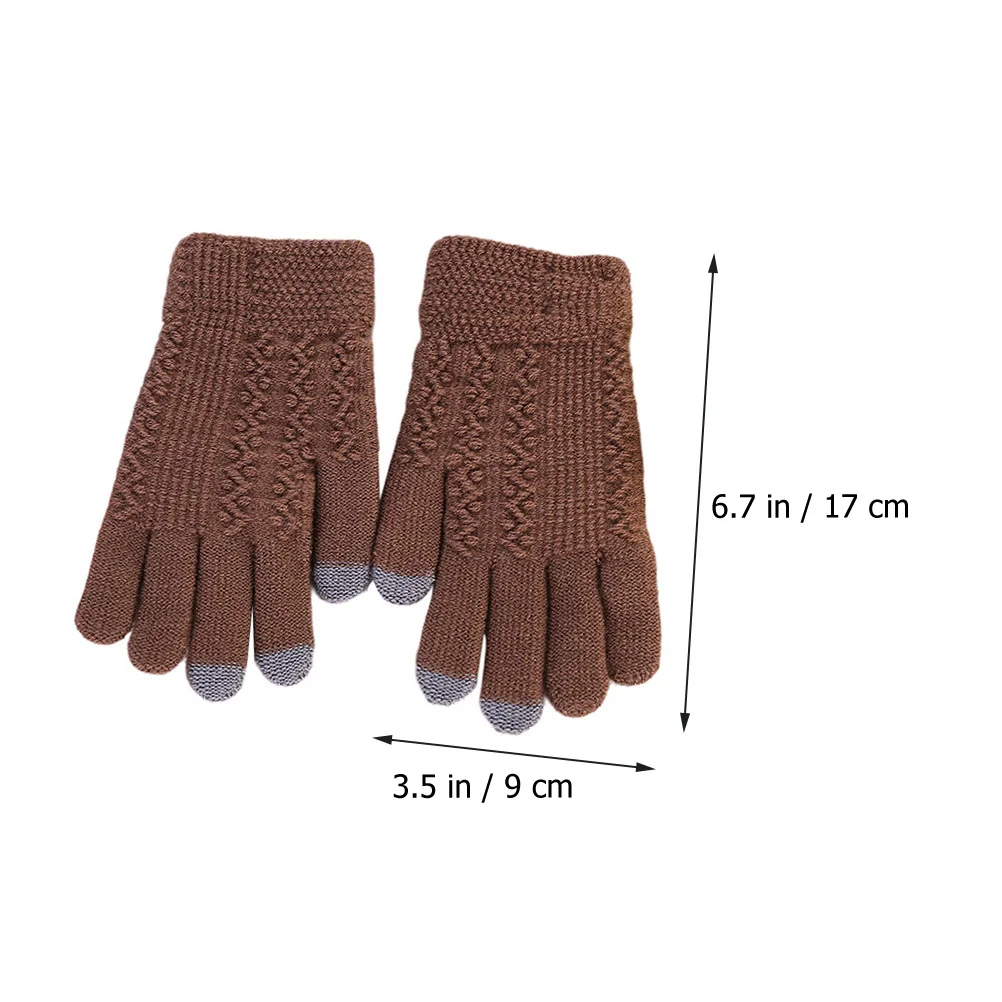 3Pairs الشتاء لمس قفازات دافئة قفازات متماسكة للرجال الطقس البارد الرياضة في الهواء الطلق ركوب الدراجات التنزه العمل المضادة للخدش