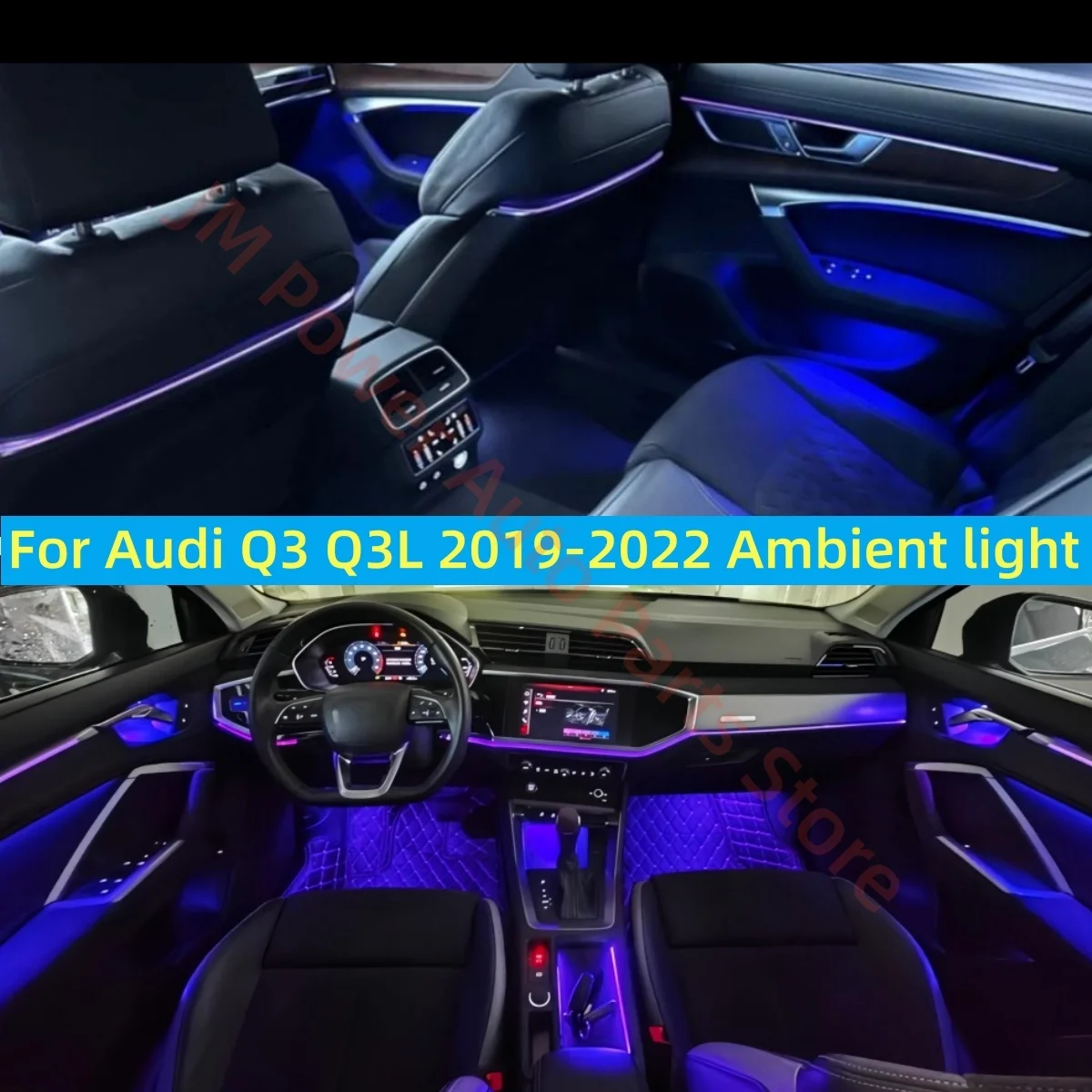 LED Ambient Light For Audi Q3 Q3L 2019-2025 Atmosphere Lamp Car interior lighting Upgrade car accessories Screen &APP control