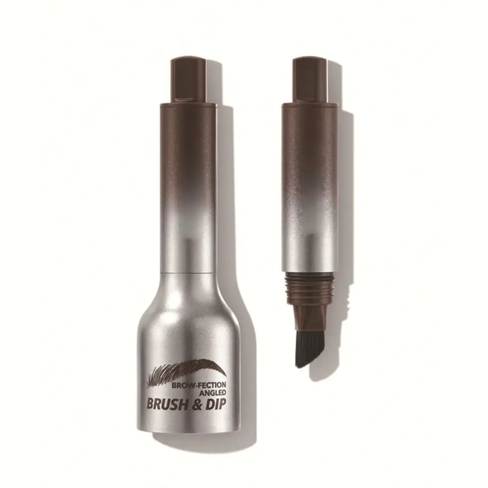 Nova escova de sobrancelha sobrancelha-tificação escova angular & mergulho-chocolate lápis de sobrancelha à prova dwaterproof água caneta sobrancelha matiz sobrancelha