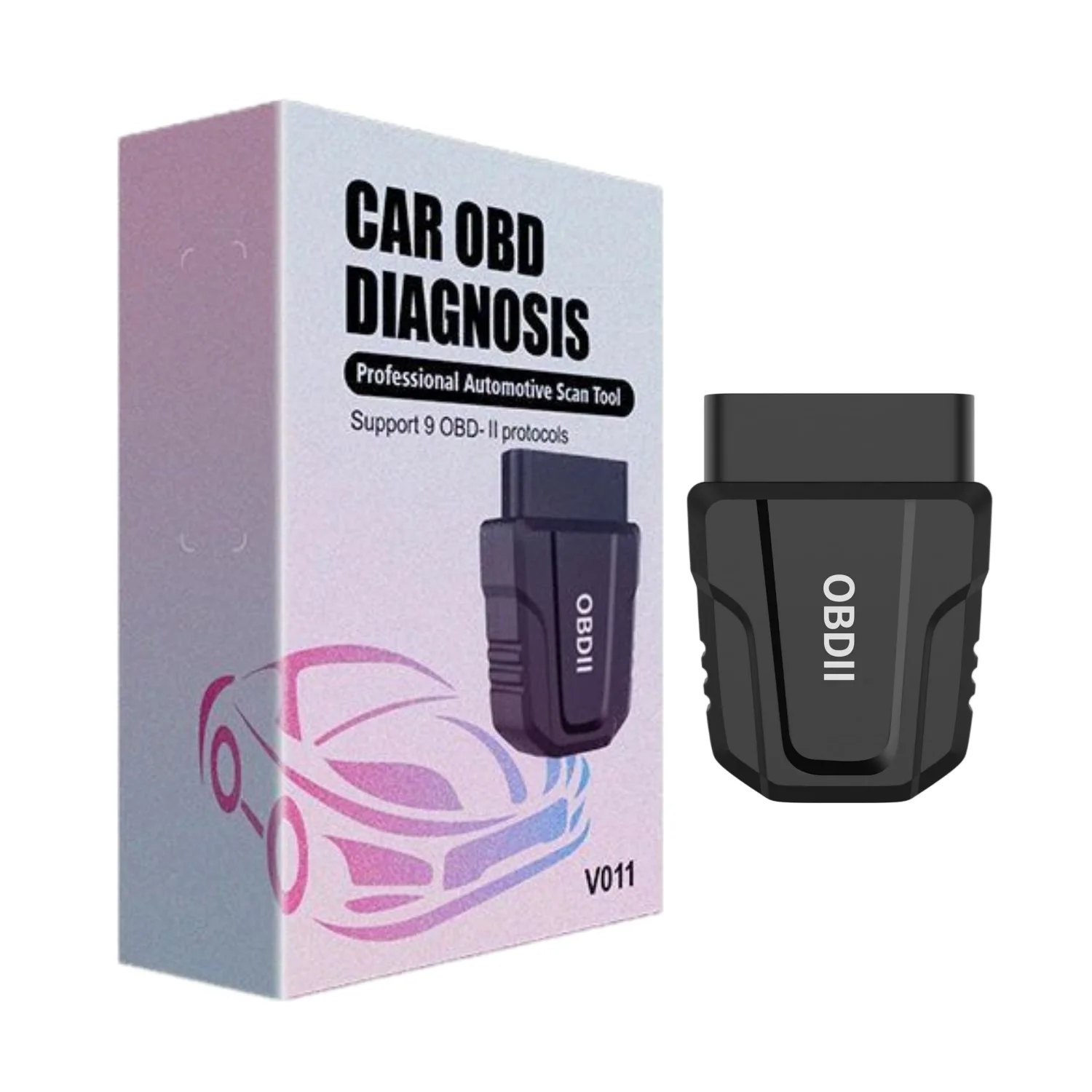 V011 OBD Scanner Bluetooth 5.4 Diagnostics Error Code Cleaner Tool OBDII Detector Wireless Automotive Tool Performance Testing