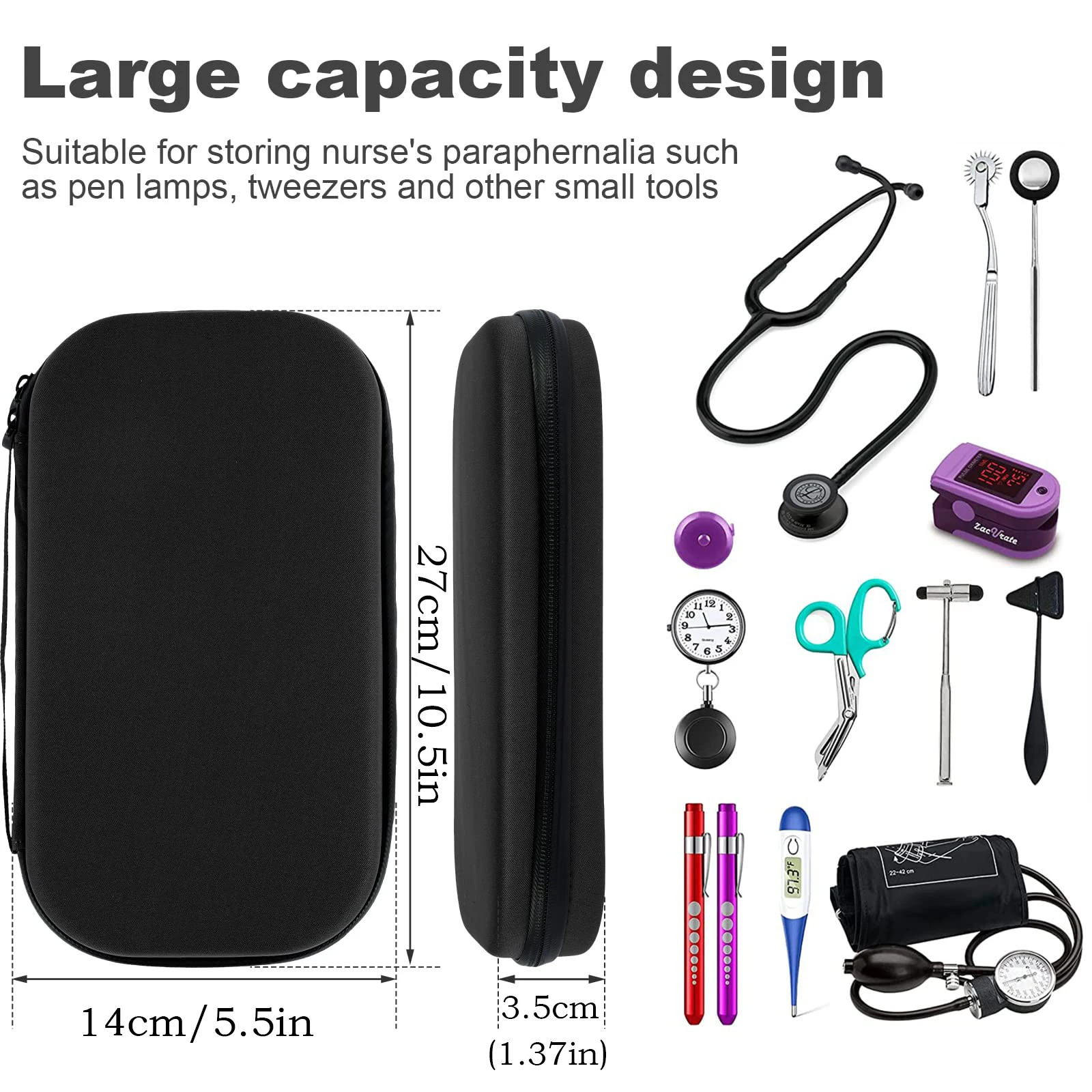 Stethoscope Case Bag,Shockproof Stethoscope Carrying Case,Portable Lightweight Stethoscope Storage Bag for Nurses Doctors Travel
