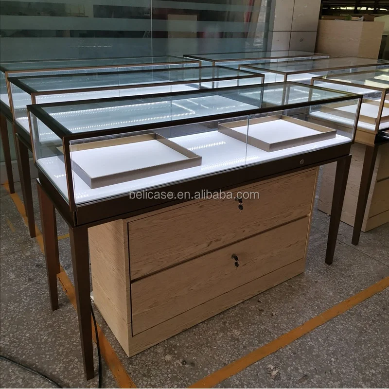 custom.High End Jewellery Store Fixture Interior Decoration Design Shop Glass Cabinets Jewelry Display Showcase