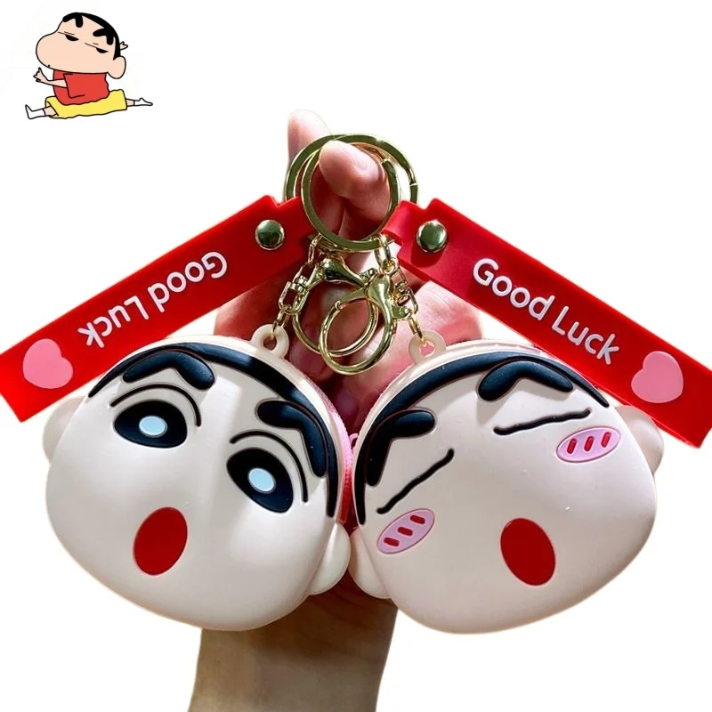 

Crayon Shin-chan Silicone Coin Purse Cute Cartoon High-looking Fashion Keychain Student Card Bag Pendant Friend Birthday Gift