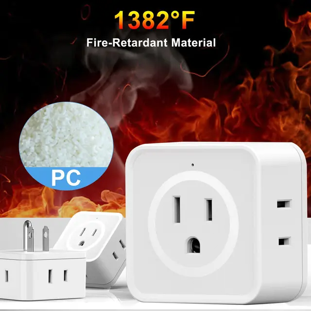 US Plug Wall Outlet Expander Multi Outlet Extender with 5AC Outlets,Small Electrical Outlet Splitter for Travel Home Office Dorm 5