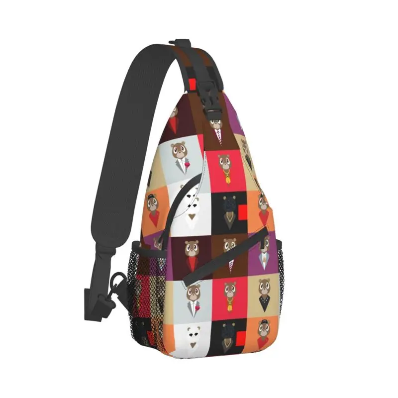 Cool Pop Art Kanye West Beer Crossbody Sling Rugzak Mannen Schouder Borst Tassen Voor Reizen Fietsen