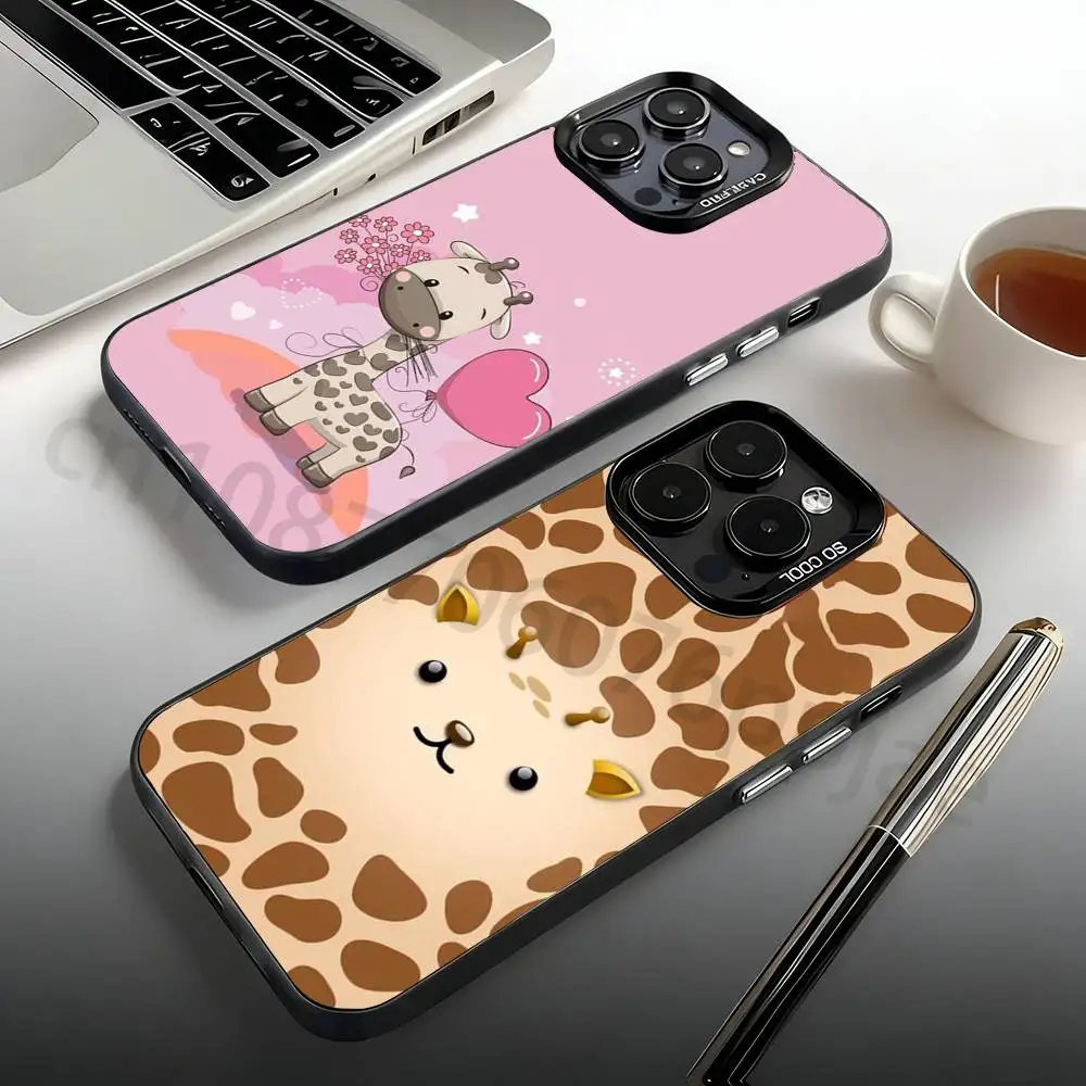 

Giraffe Phone Case For iPhone 17,16,15,14,13,12,11,Pro,Max,Plus,Mini Candy Matte Shockproof Cover