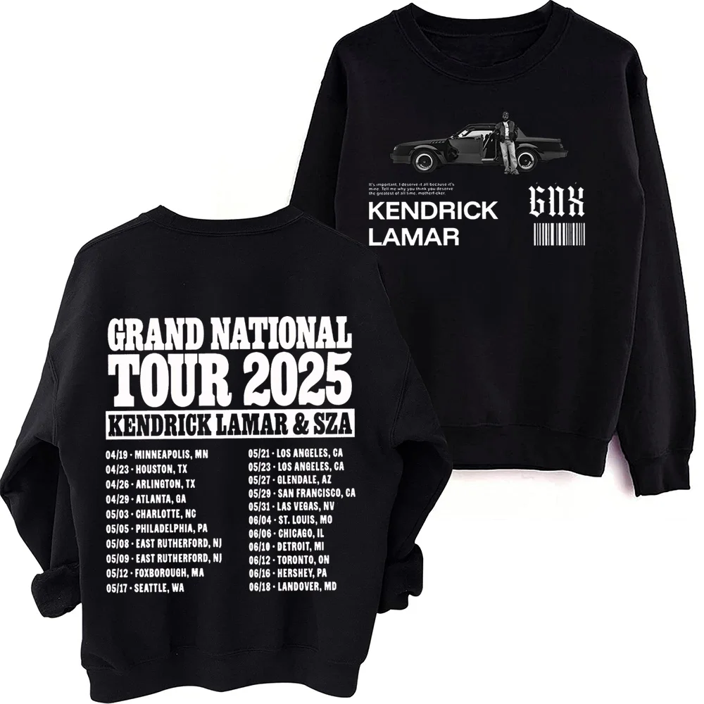 GNX Kendrick Lamar Tour 2025 Sweatshirt Harajuku Round Neck Long Sleeve Oversized Popular Music Hoodie Fans Gift