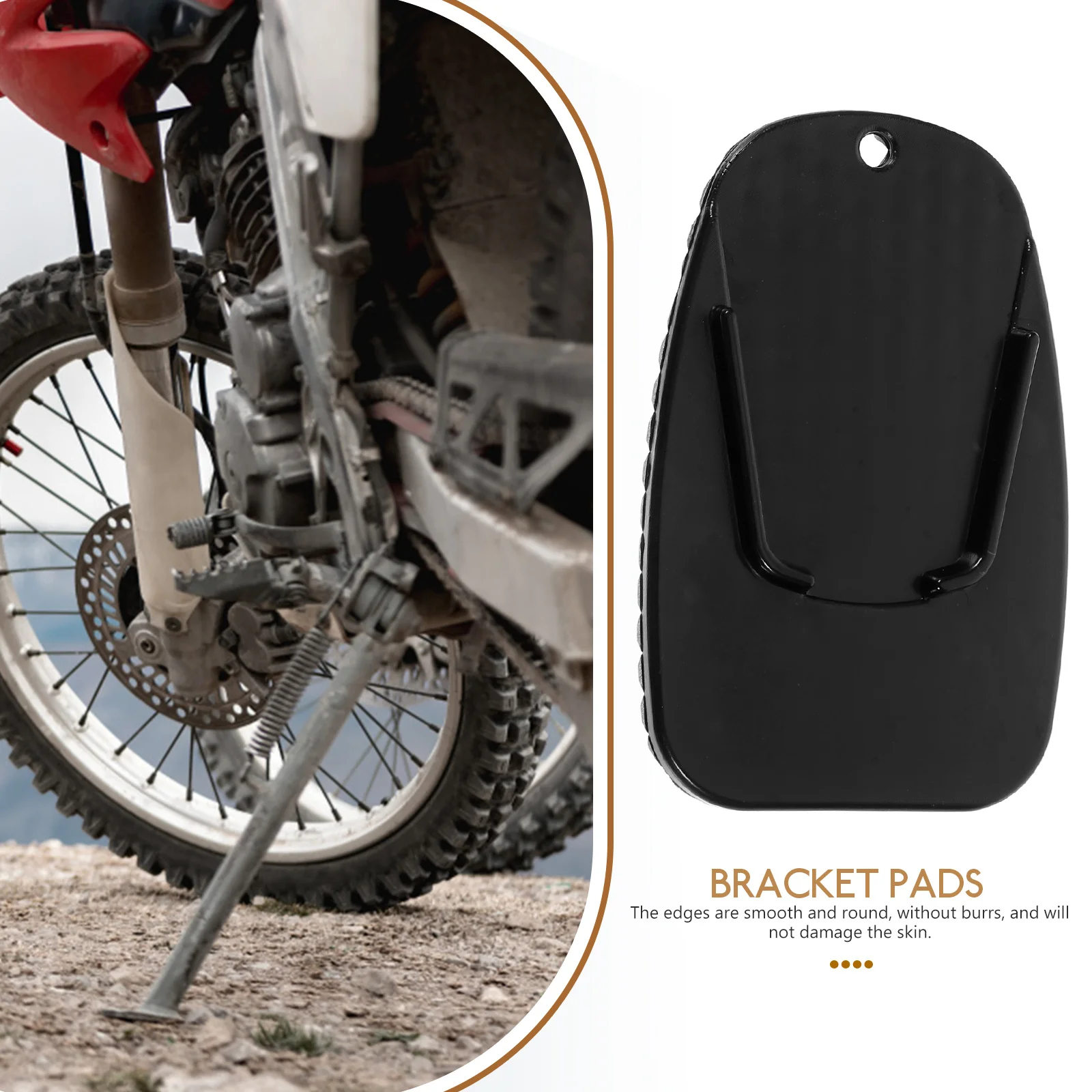 

5Pcs Motorcycle Side Stand Pads Sturdy Kickstand Pad Durable Motorbike Support Cushion Anti-Scuff Dirt Bike Stand