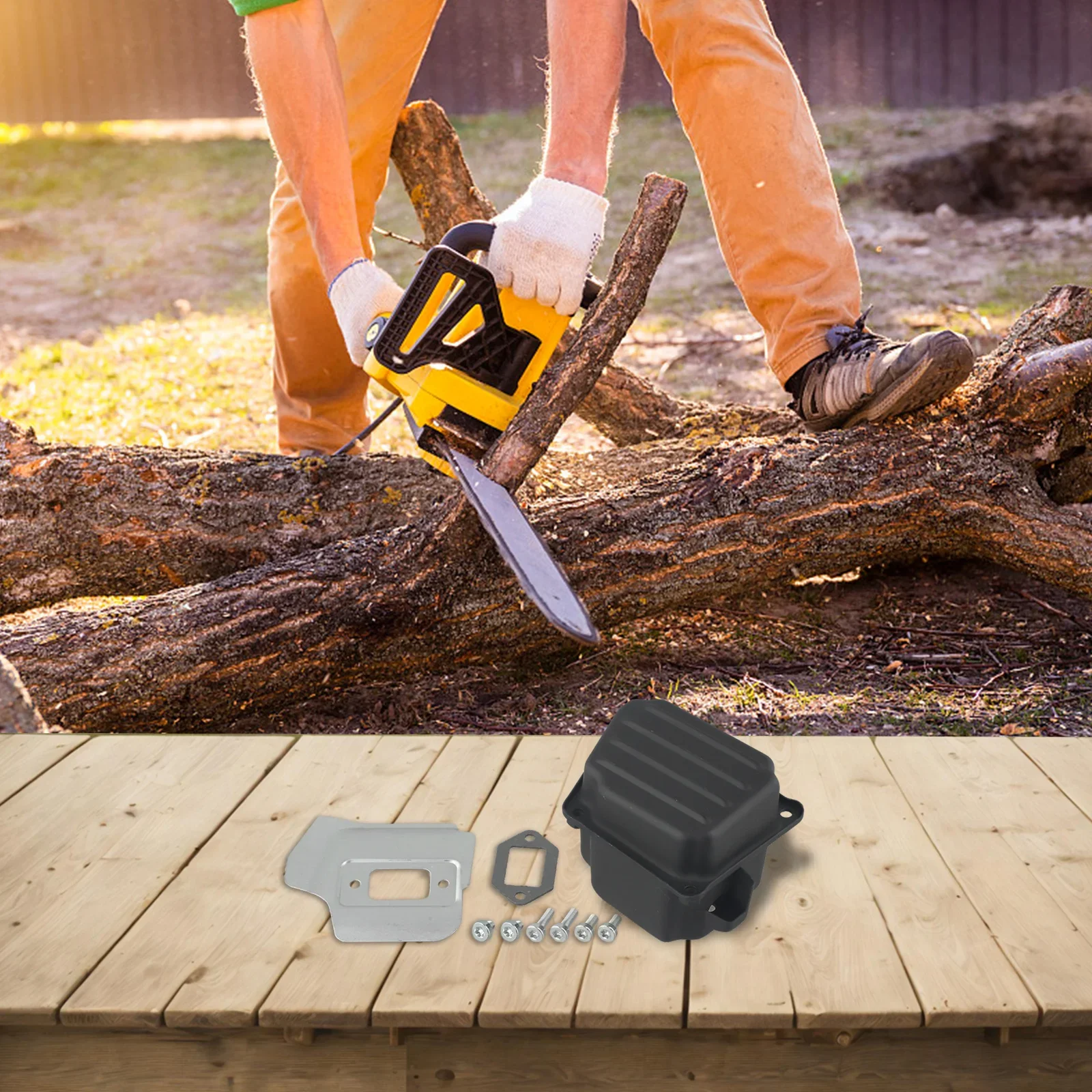 

Muffler Replacement Parts Kit Specifically Made for Chainsaws Fitment Includes Popular Models Like the MS Series