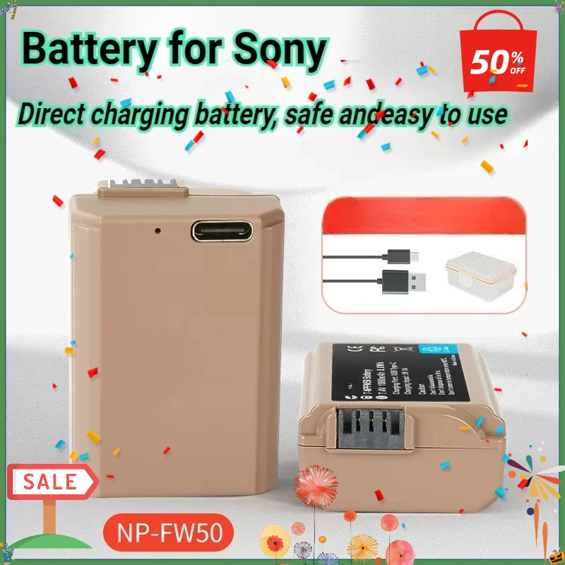 New Upgrade 1080mAh NP-FW50 NPFW50 Battery for Sony ZV-E10 Alpha A5100 A6000 A6300 A6500 A6400 A7 A7II A7RII A7SII A7S A7S2 A7R