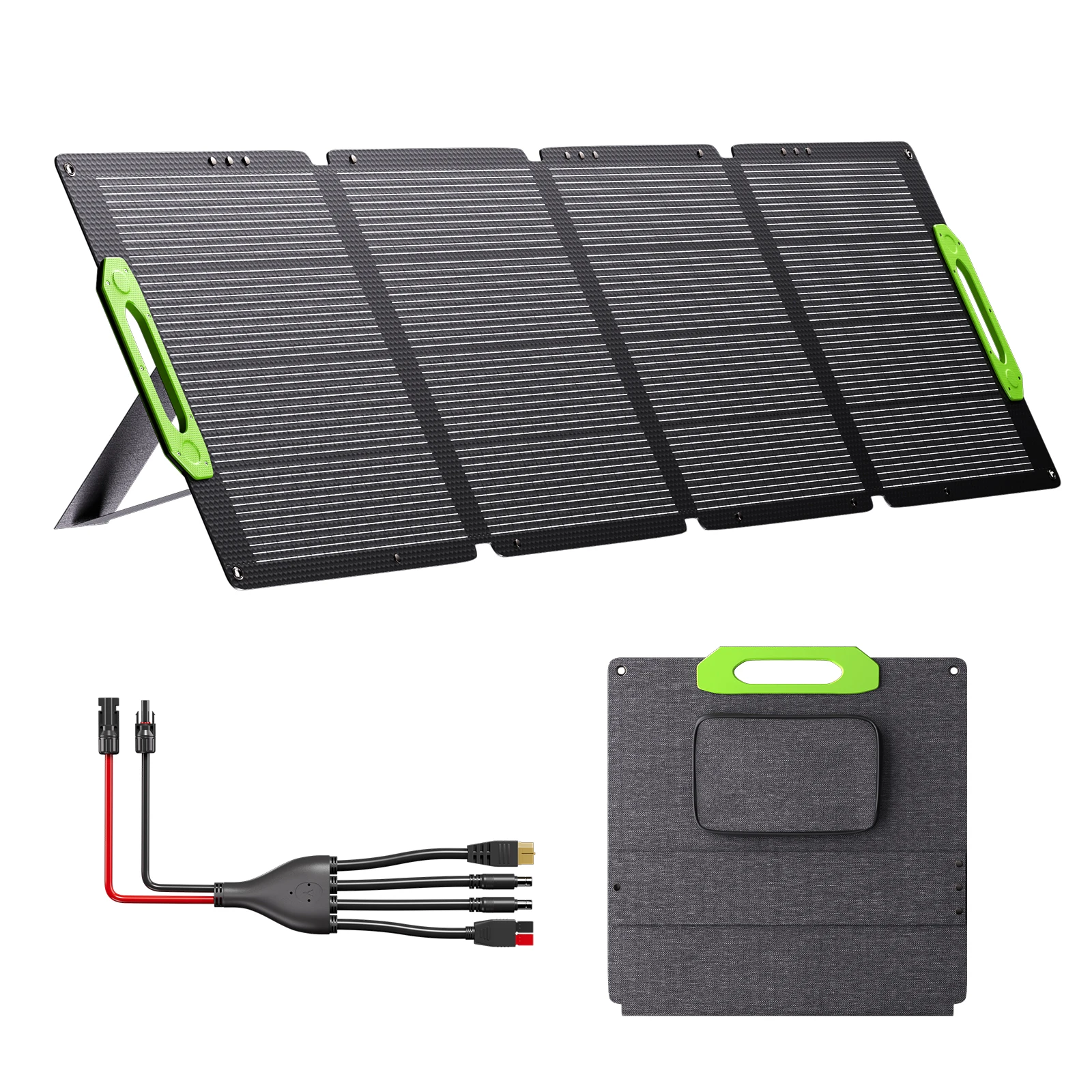 400W Tragbares Faltbares Solarpanel mit Mehreren Anschlüssen, Leichtes Wasserdichtes Solarladegerät für Powerstations, Wohnmobile, Camping & Wandern