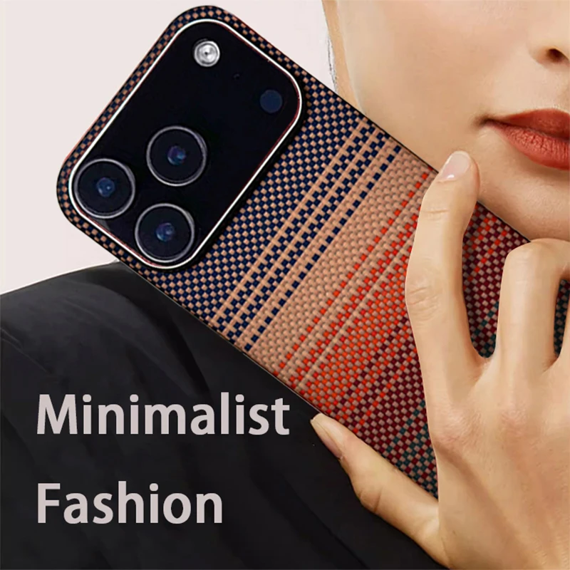 

Подходит для iPhone 17/17air/17pro/17promax чехол для телефона из арамидного волокна, ультратонкий магнитный кевларовый защитный чехол