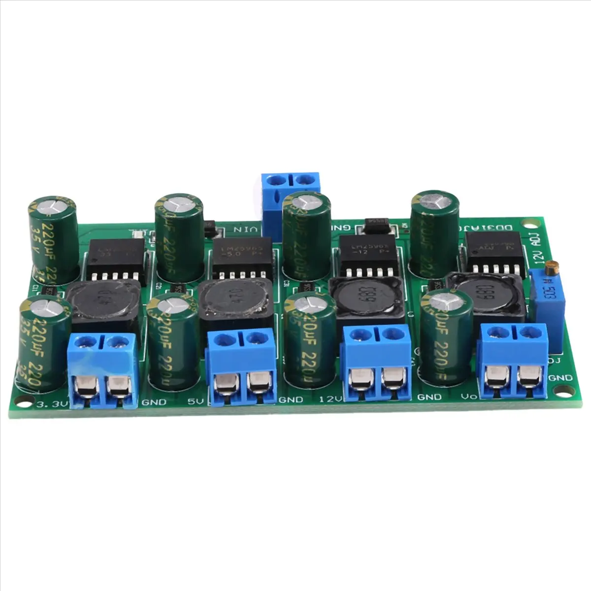 AA80 3A 4 Channels Multiple Switching Power Supply Module 3.3V 5V 12V ADJ Adjustable Output DC DC Step-Down Converter Board