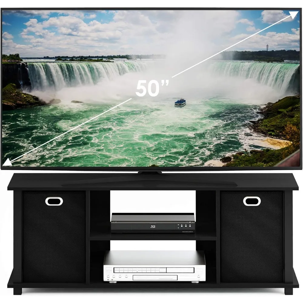 Szafka RTV Furinno Modern, czarna