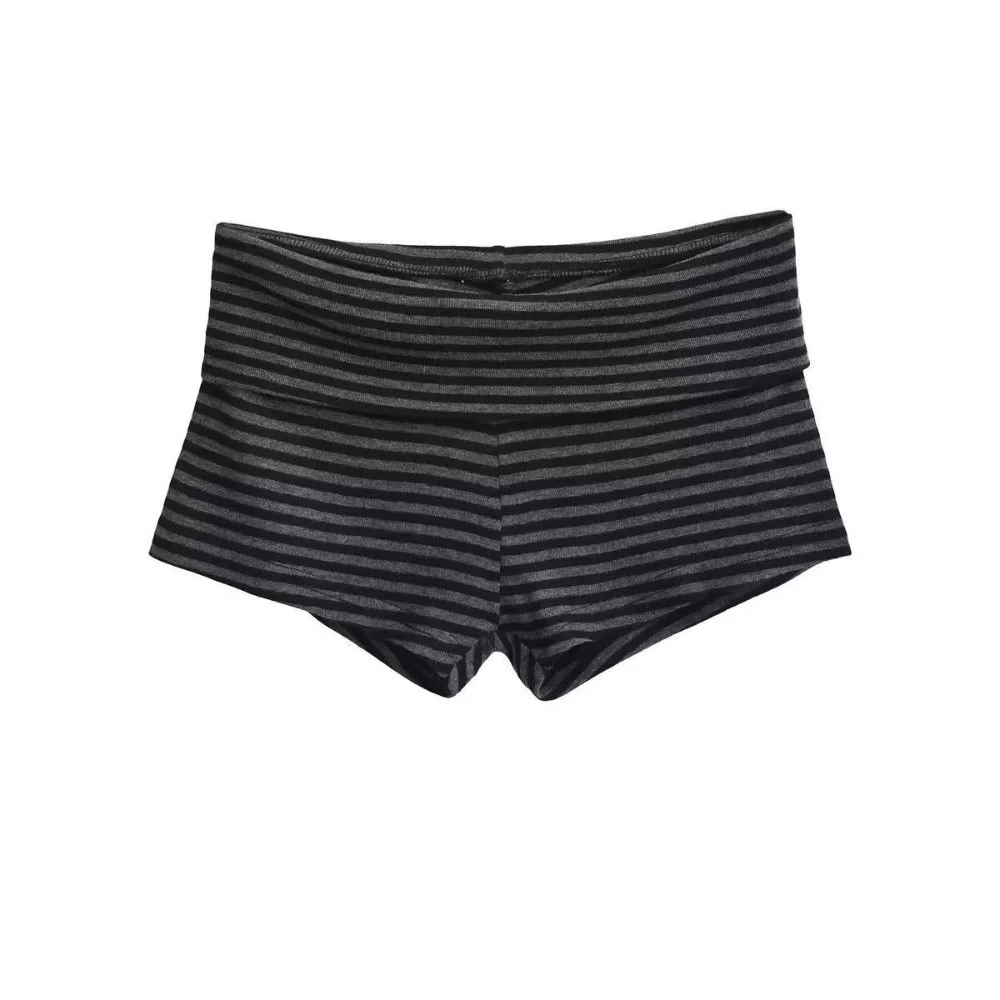 New Low Waist Striped Shorts Striped Pattern Comfortable Short Shorts High Elasticity Hot Pants Women