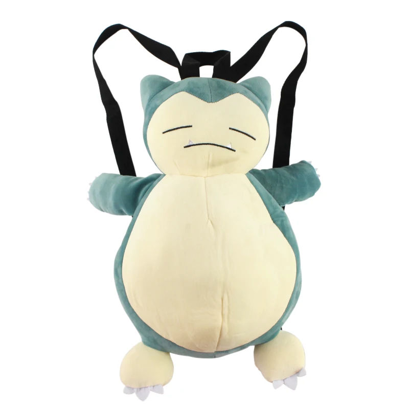 Śliczne Snorlax Eevee plecak Kawaii pluszowa torba tornister para plecak rekwizyty do Cosplay świąteczne prezenty dla dziewczyny chłopiec dziecko dzieci