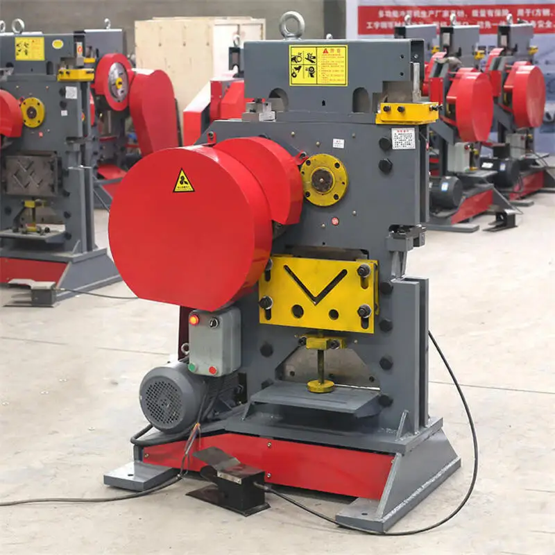 Electric Hydraulic Junyou Steel Ironworker Machine Multifunctional Punching Shearing 360Kn Force Easy Operate Metal Processing