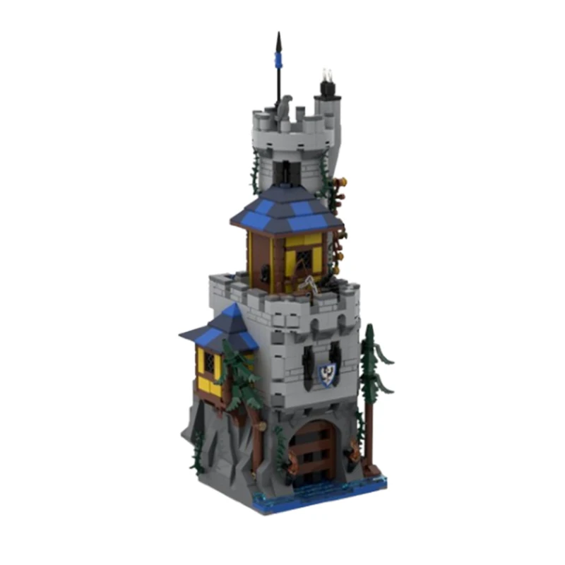 Arquitetura Modular Toy Modelo, Partículas Pequenas, Local, MOC, Castelo Medieval, Puzzle, DIY, Ornamentos, Presentes, 966Pcs