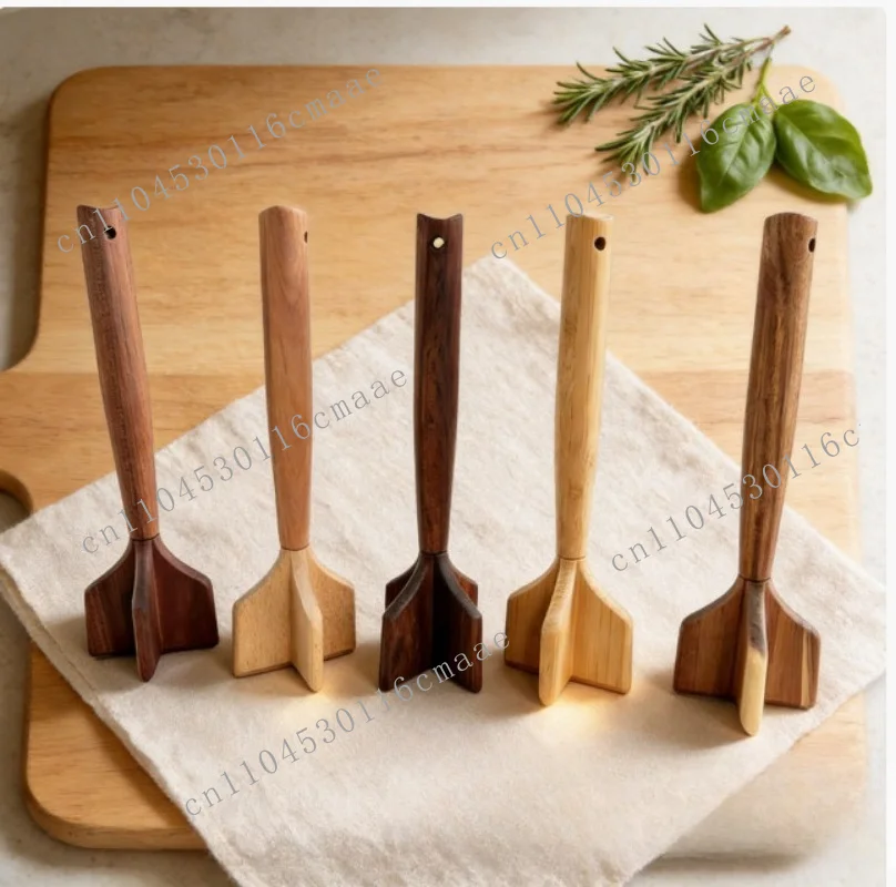 Kitchen Wooden potato masher Household Wooden masher Restaurant Cooking utensils Wooden masher