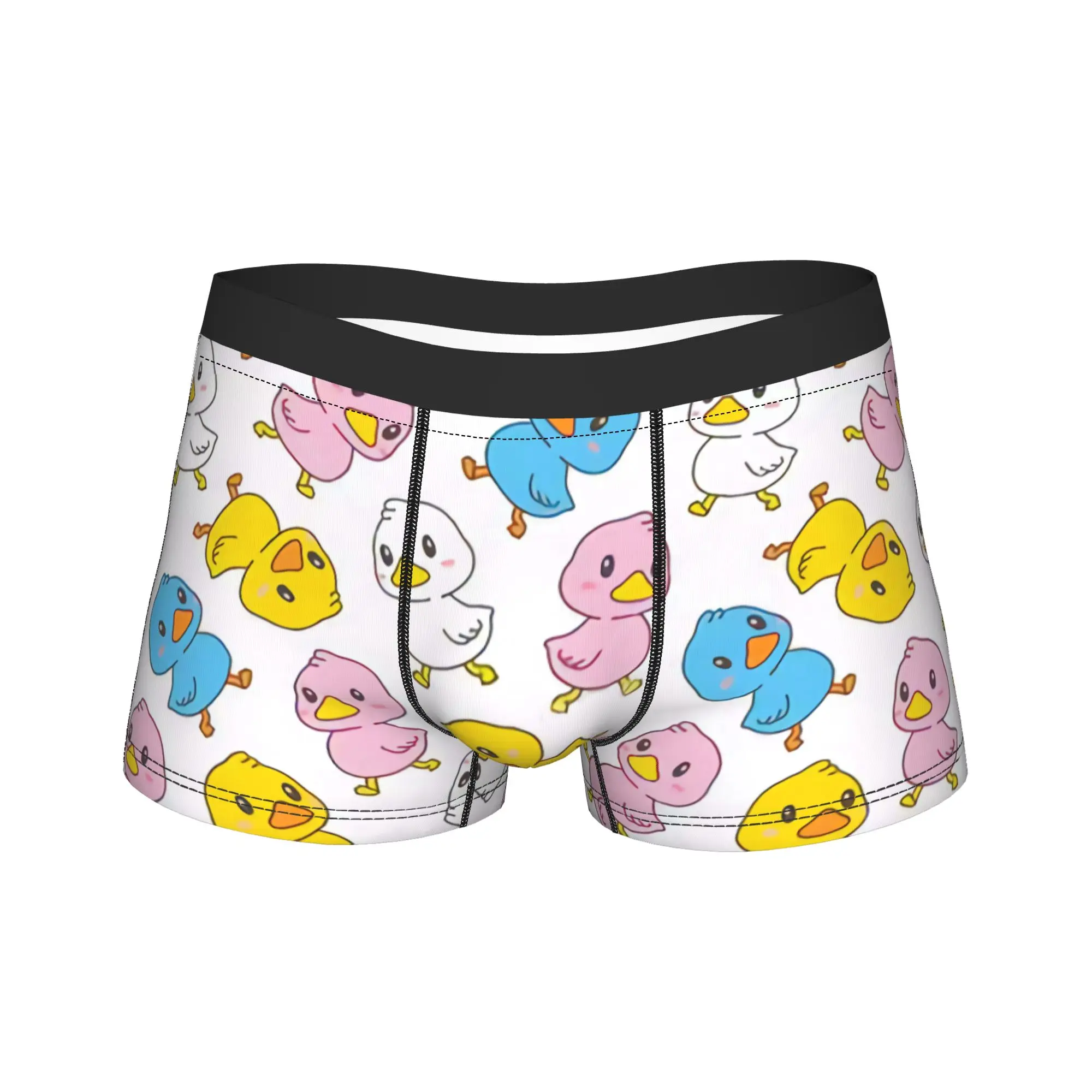 Duck Seamless Pattern Rubber Duck Walking Underwear  Breathable Panties Pattern Shorts Briefs For Men Pouch Plus Size Trunk