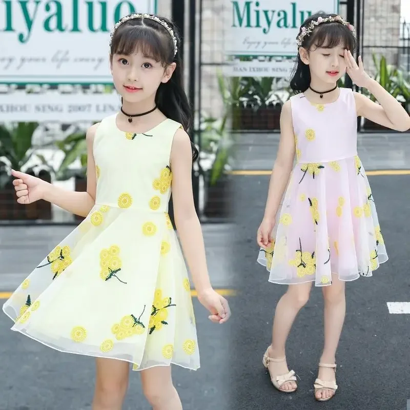 Girls Dresses Summer 9 Kids Bohemian Clothes Fashion 10 Children\'s 8 Party Princess Floral Dress 7 Baby Size 2 To 12 Years Old