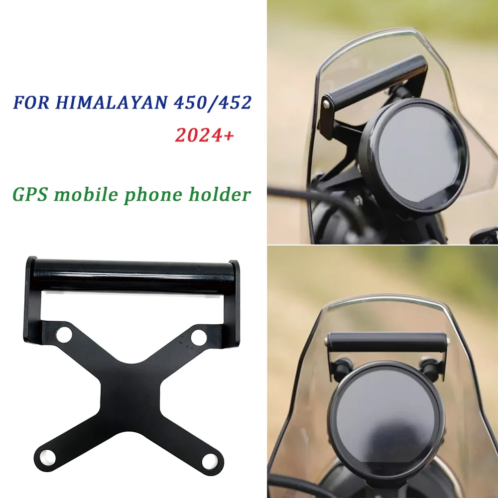 himalayan450 New Motorcycle GPS Mobile Phone Holder Navigation bracket plate holder For himalayan 450 / himalayan 452 2024-2025