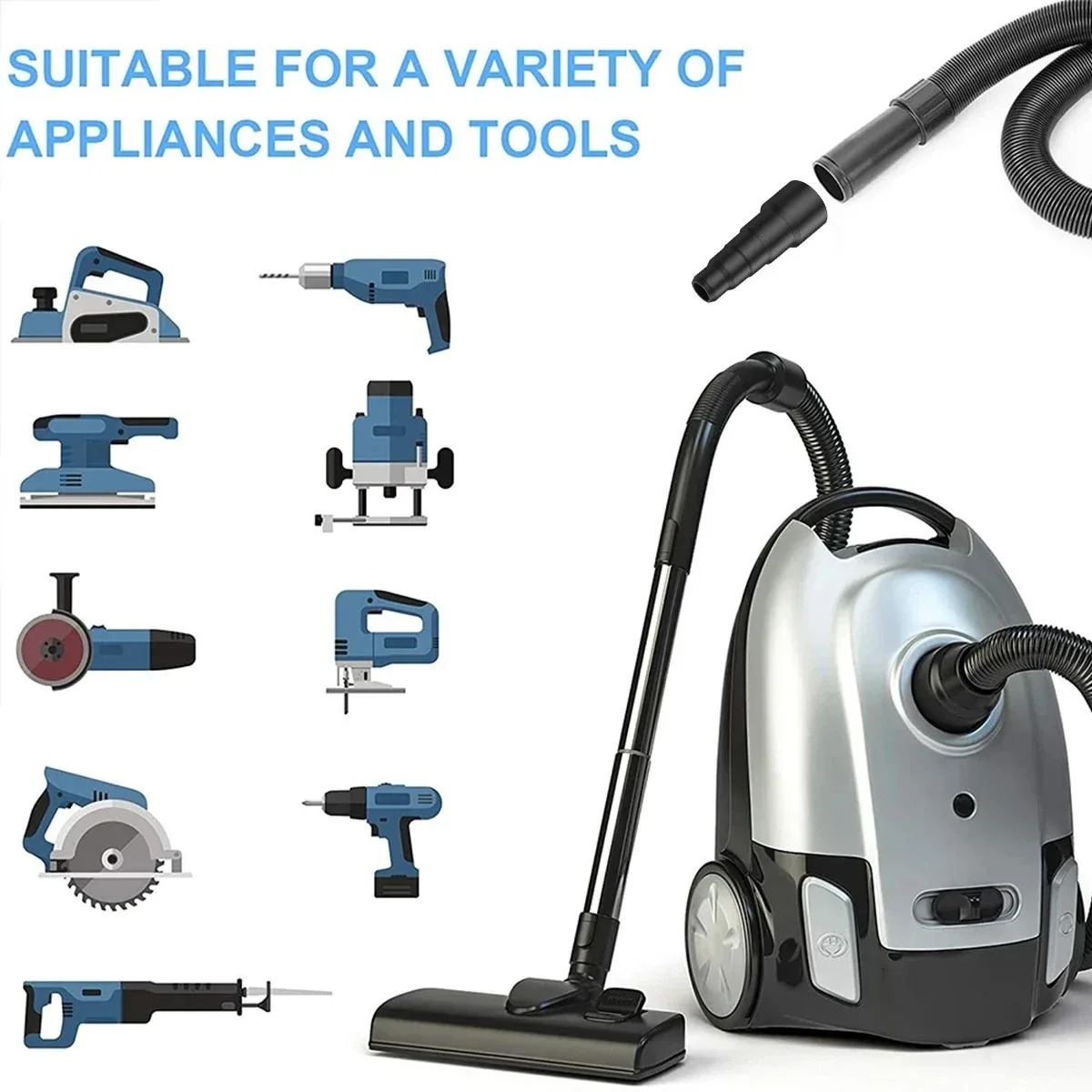 محول عالمي محول لخرطوم أنبوب المكنسة الكهربائية 50/42/34/30/23 مللي متر ملحقات موصل #4