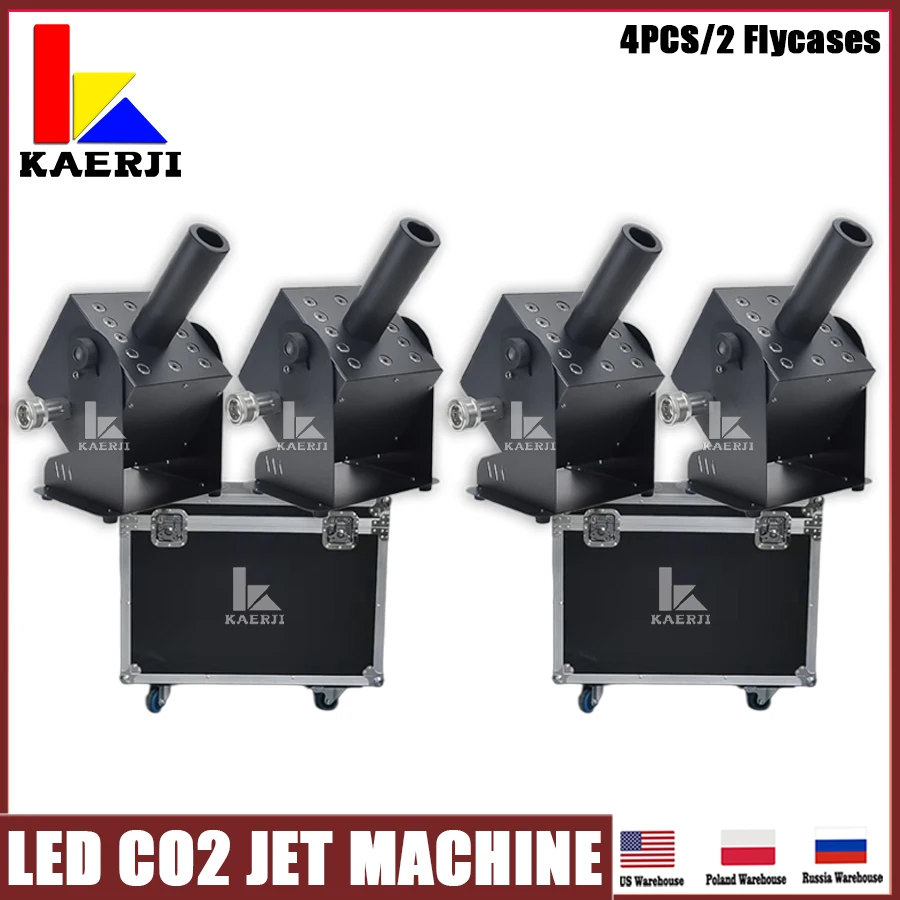 

NO TAX 2 Flightcases With 12x3w LED Co2 Machine DMX Control Co2 Jet Machine For Party DJ Disco Club Stage Effect Co2 Jet Cannon