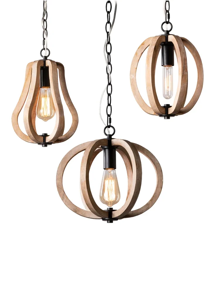 الأمريكية الريفية بسيطة الخشب الصلب الثريا الصغيرة مطعم مدخل سجل الرجعية شخصية الإبداعية أباجورة