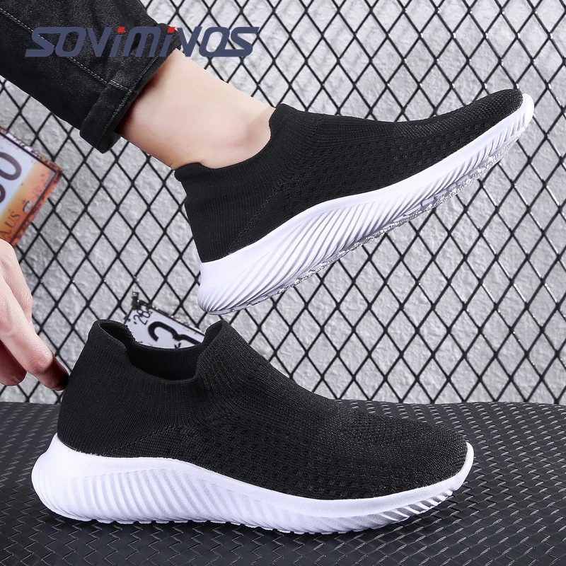 Vulcanized Shoes Men Sneakers Slip on Casual Shoes Men Loafers 2022 New Walking Zapatillas Hombre Plus Lightweight Breathable