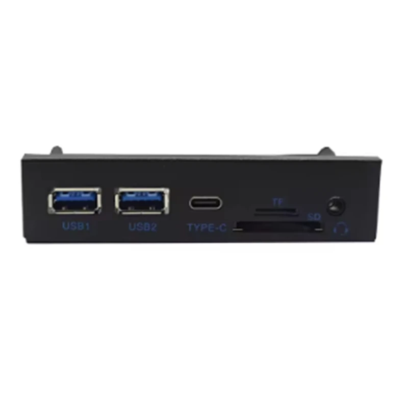 USB Front Panel HUB 5Gbps 2 X USB3.0 + 1 X TYPE-C + TF/SD + HD AUDIO 3.5Mm Earphone Jack Mic Adapter For Desktop