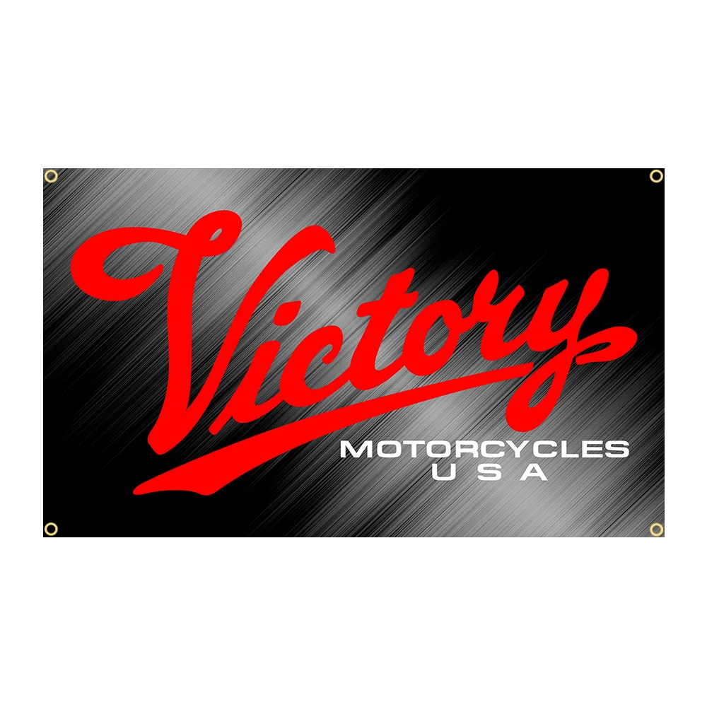 90x150cm Victorys Motorcycles Racing Flag Polyester Printed Decoration Banner Tapestry Jemony