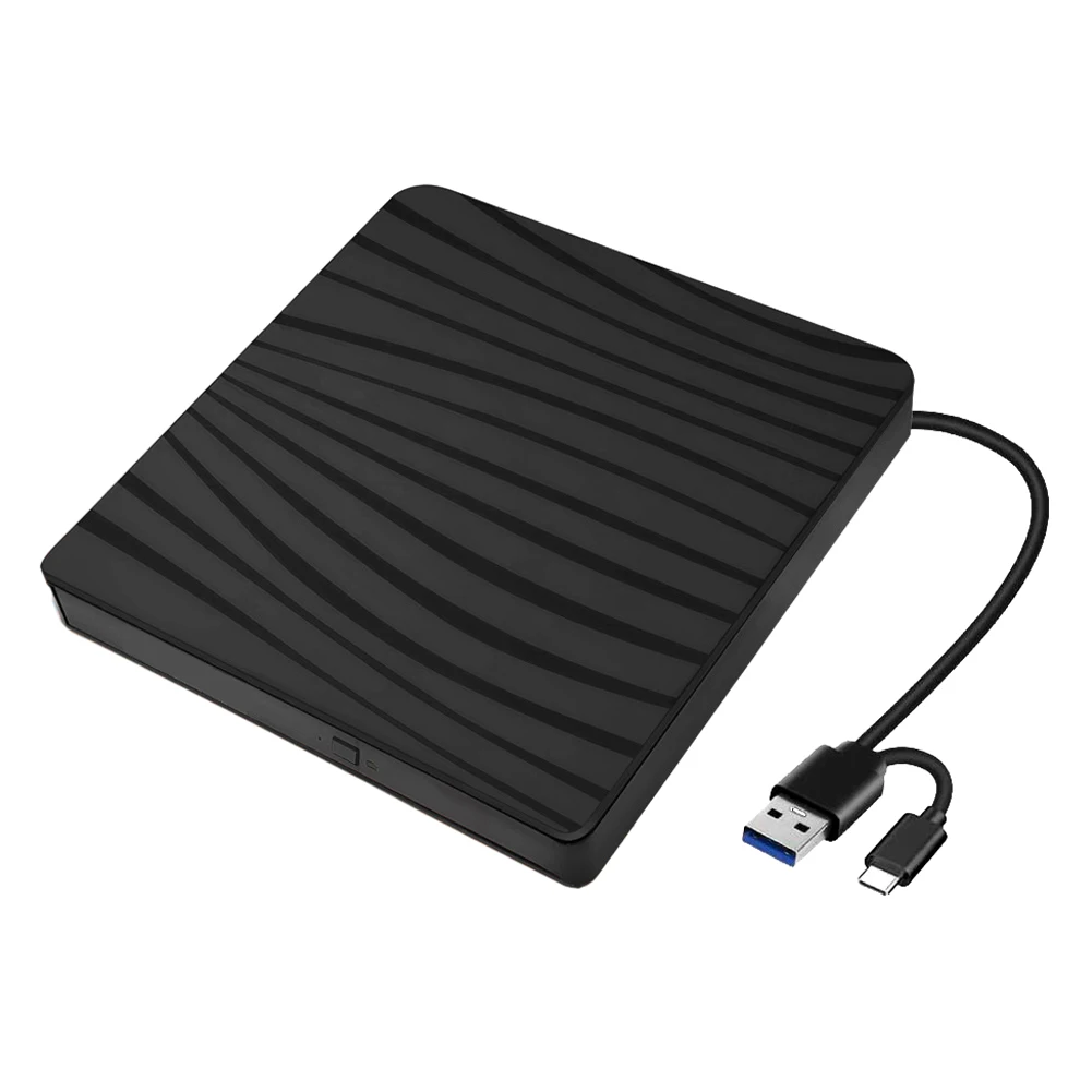 

CD/DVD Player USB3.0 Type-C Portable CD DVD Burner Plug and Play CD Reader Rewriter Portable Burner Reader for Laptop Desktop PC