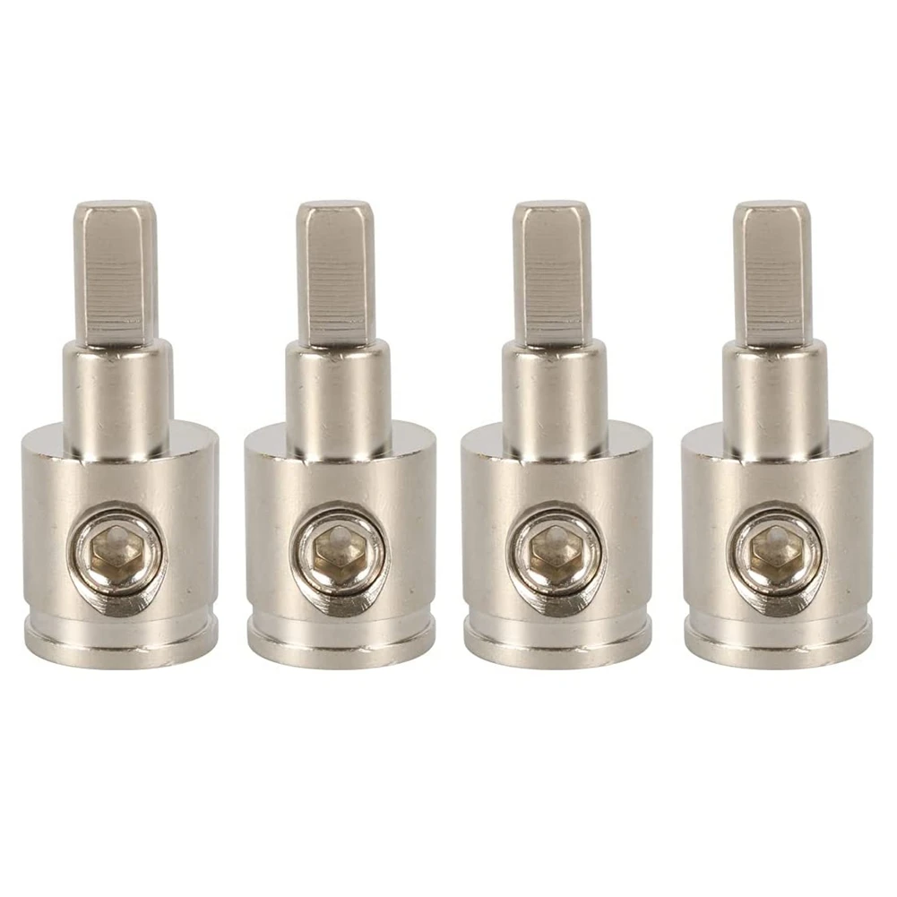 

A88M Amp Input Reducer 0 Gauge to 4 Gauge Wire Reducer Power/Ground GA Adapters Nickel Plated Brass 4PCS