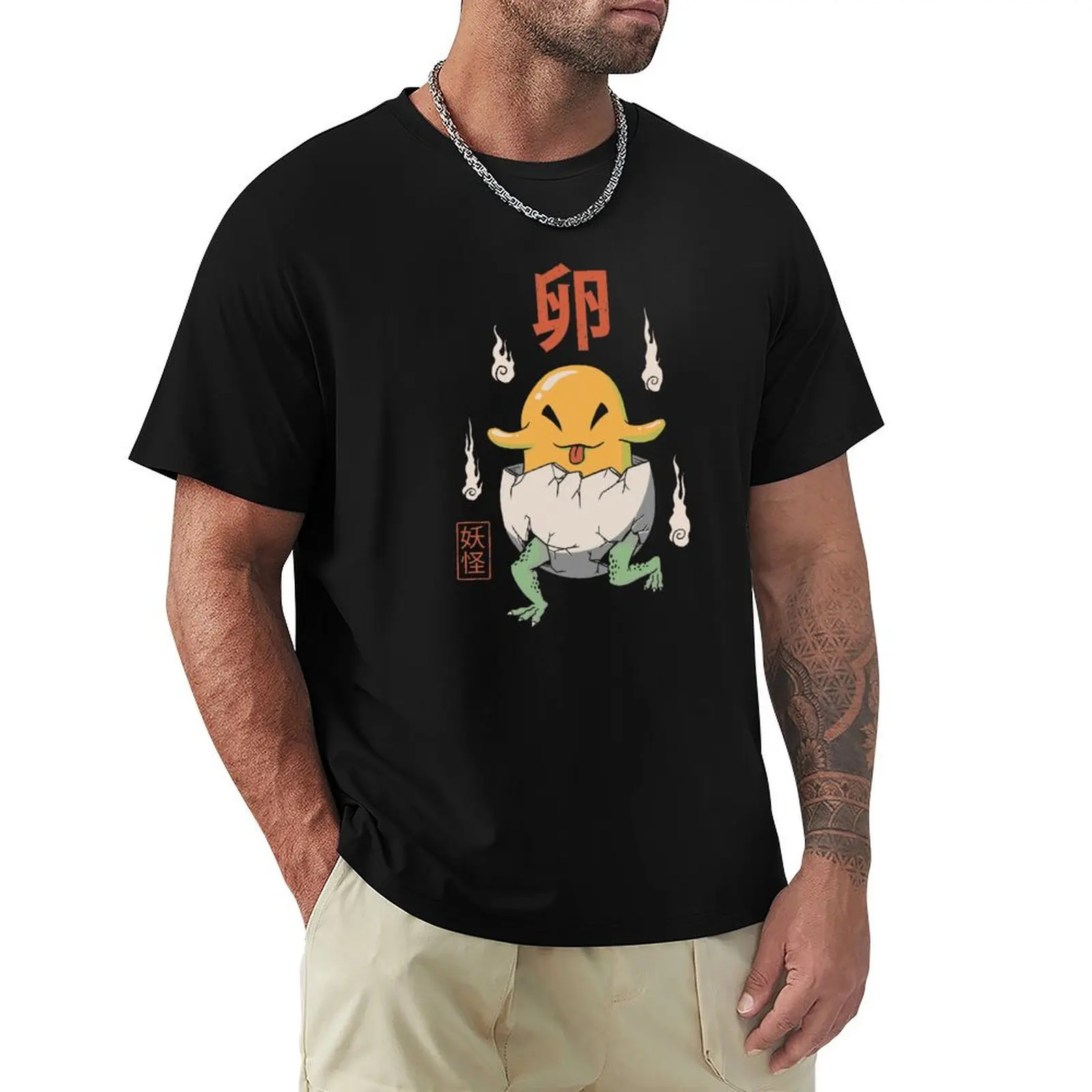 Yokai Egg T-Shirt Blouse vintage clothes cotton t shirt men