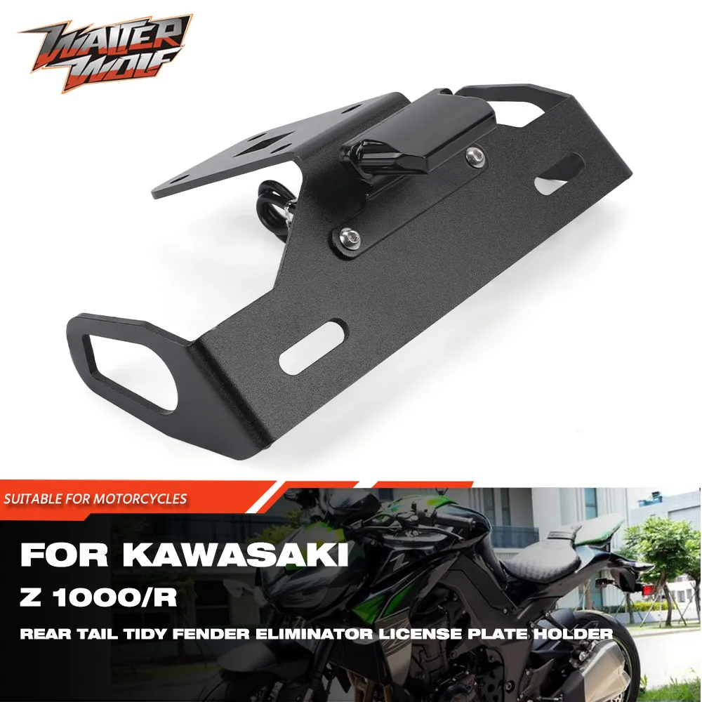 

Motorcycle License Plate Holder For KAWASAKI Z1000 R Z1000R Rear Tail Tidy Fender Eliminator Registration Plate Bracket Z 1000/R