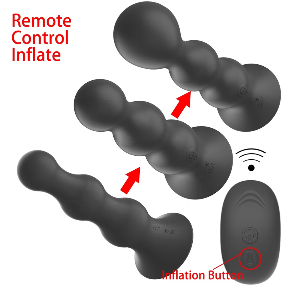 Anal Vibrator Inflatable Butt Plug Remote Control Prostate Massager With Automatic Inflation And 10 Vibrating Mode Anal Sex Toys