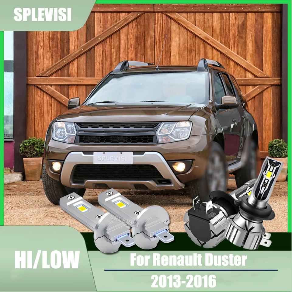 

Aviation-grade heat dissipation LED Headlights High Low Beam Applicable to bad weather For Renault Duster 2013 2014 2015 2016