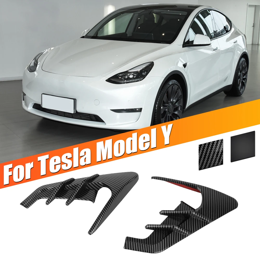 For Tesla Model Y 2019-2022 / Model 3 2021 2022 Spoiler Dust Cover 2PCS Modification Accessories Car Side Wing Panel Cover