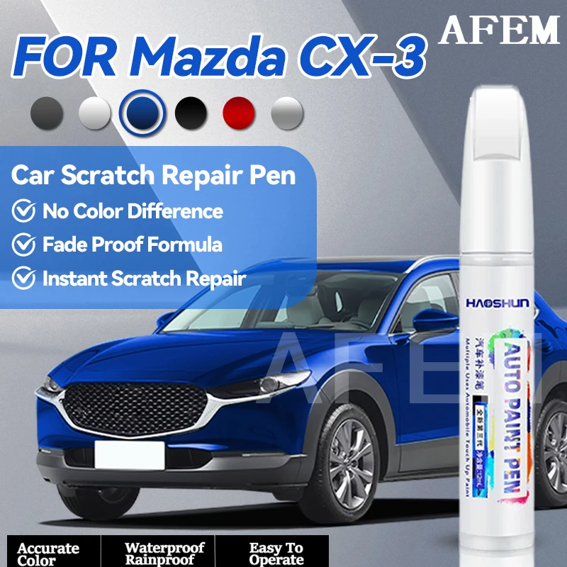 Specialized Automobiles For Mazda CX3 2015-2025 DK Paint Repair Pen Touch Up Scratch Remover DIY Auto Accessories Black White Sl