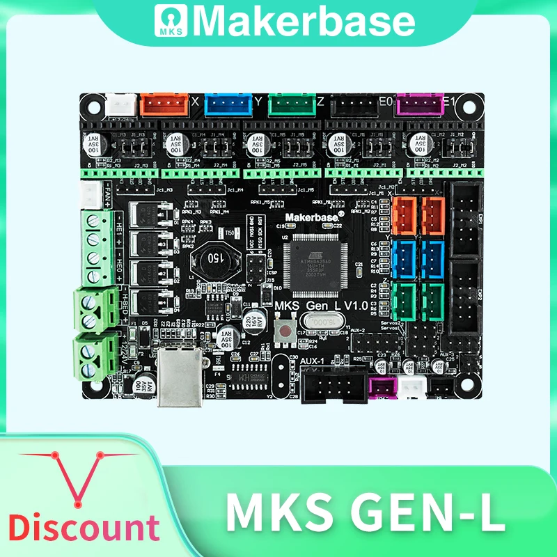 Makerbase MKS Gen_L V1.0 3D Printer Parts Control Board compatible with Ramps1.4/Mega2560 Gen L