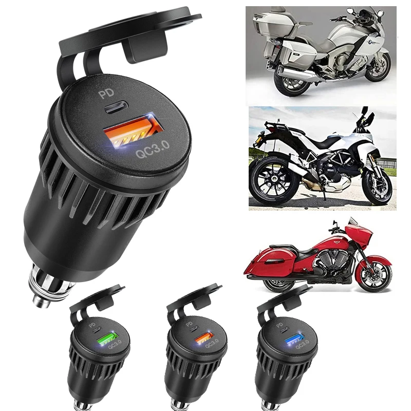 Motorcycles Quick Charge 3.0 Dual USB TYPE C usb marine charging port