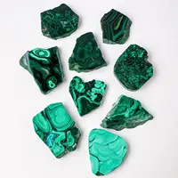 Natural Crystal Green Eyes Malachite Raw Stone Healing Stone Divination Slab Mineral Specimen Home Ornament Decoration 4