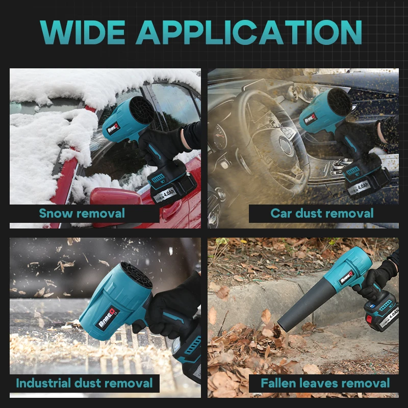 4000W Brushless Electric Turbo Blower Jet Fan 400M/S 800000RPM Handheld Leaf Blower Dust Blowing Tool for Makita 18V Battery Pin - Image 6