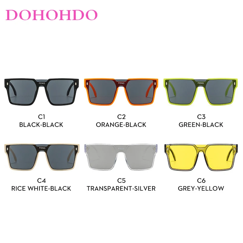 

Retro Personality Integrated Big Frame Square Rivets Sunglasses For Men Women Trendy Luxury Brand Travel Sunshade Glasses UV400