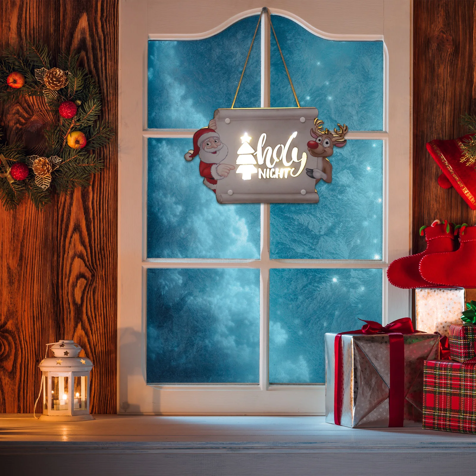 Treo Ký Gỗ Nhà Trang Trí Giáng Sinh Cây Nhiều Màu Trang Trí Cho Cửa Trước Hiên Nhà Navidad Tặng Năm Mới 2022