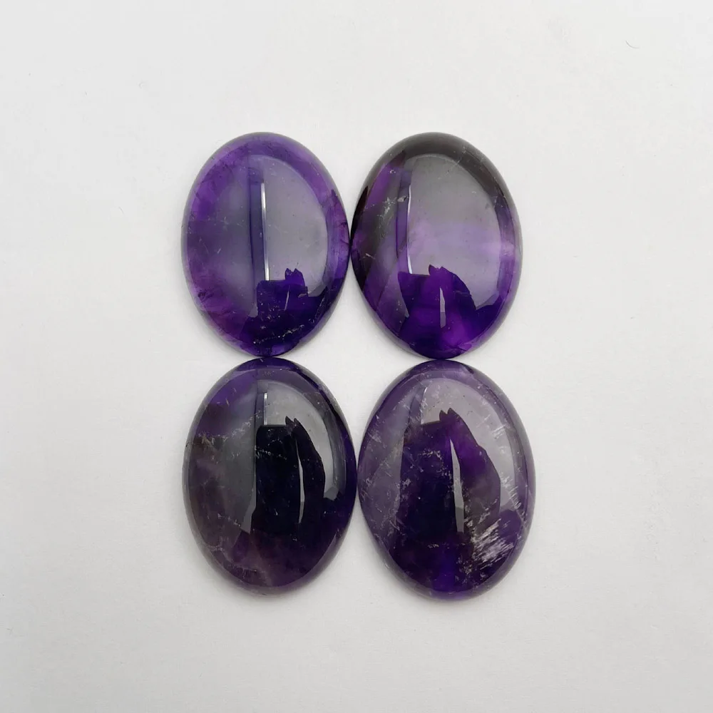 fashion Good quality amethyst Natual Stone bead oval cabochon 40x30MM necklace ring accessories jewelry making 4Pc Good quality